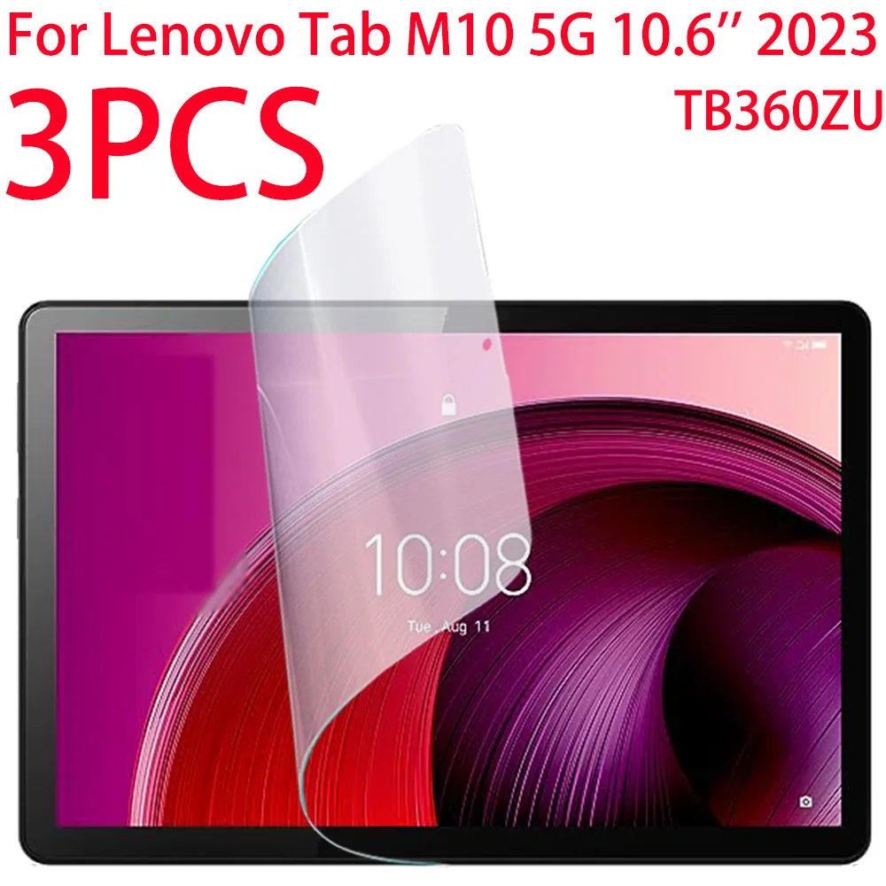 

3 Packs For Lenovo Tab M10 5G 10.6 inch 2023 PET Soft Film Screen Protector For M10 5G 10.6 Protective Film Fit Screen