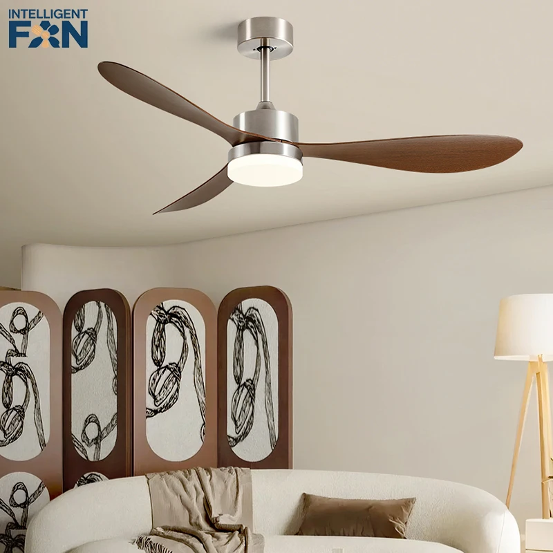 36/42/52 Inch Ceiling Fan Industrial Vintage ABS Ventilator with Light Remote Control Decorative Blower Retro Large Fans