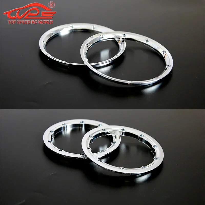 1/5 Chrome Plastic Inner or Outside Wheel Hub Beadlocks Ring 2pc for HPI ROVAN KM BAJA Losi 5ive-T FID DTT QL TRUCK Parts