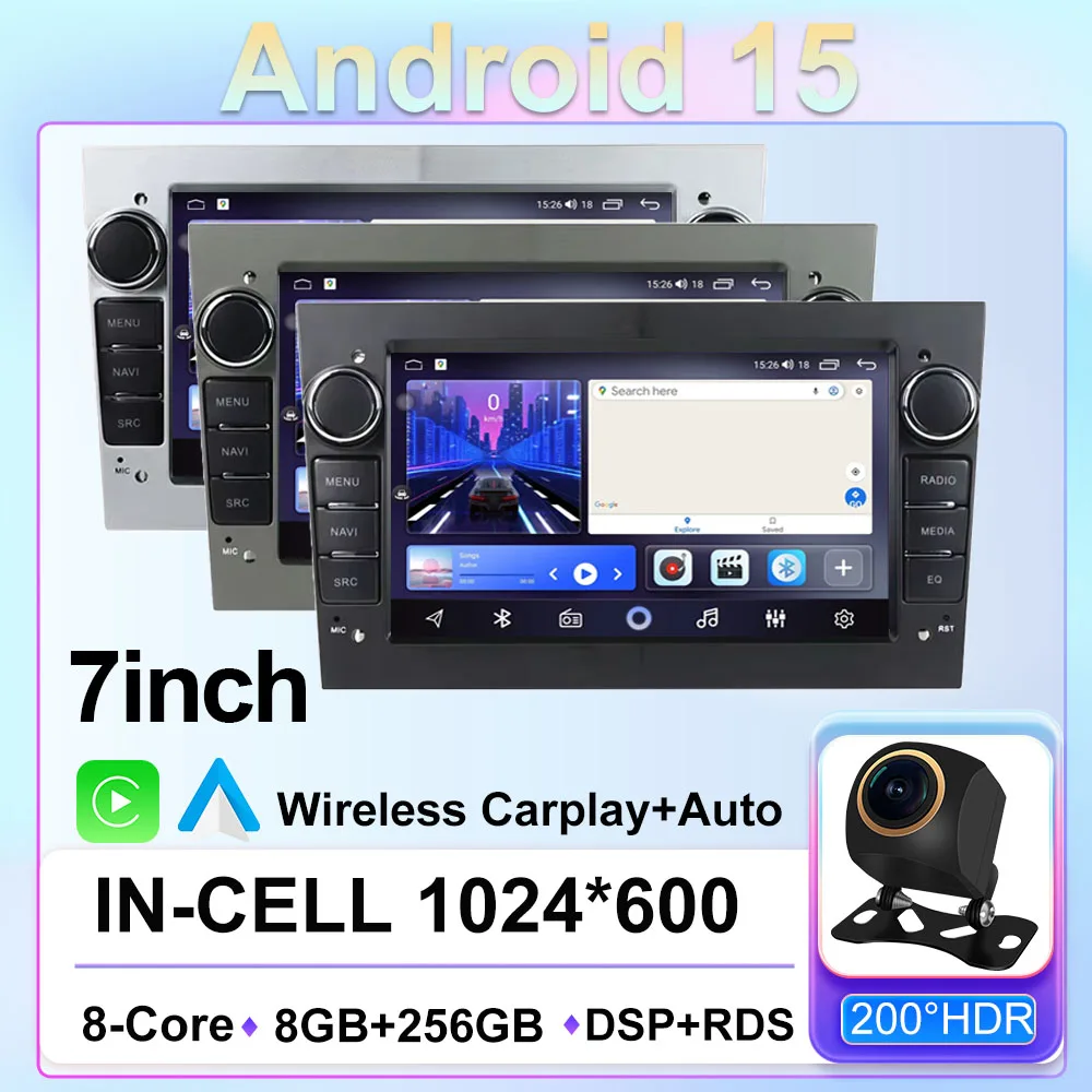 Автомобильный радиоприемник мультимедиа для Opel Astra H J 2004 Vectra Vauxhall Antara Zafira Corsa C D Vivaro Meriva Veda Wireless CarPlay Auto BT