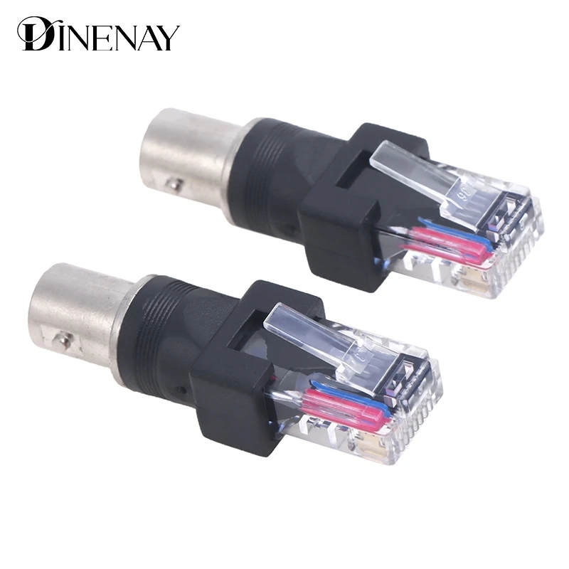 1Pc High Quanlity Black Connector BNC Female Jack To RJ45 Male Plug RF Adapter Coaxial Connector