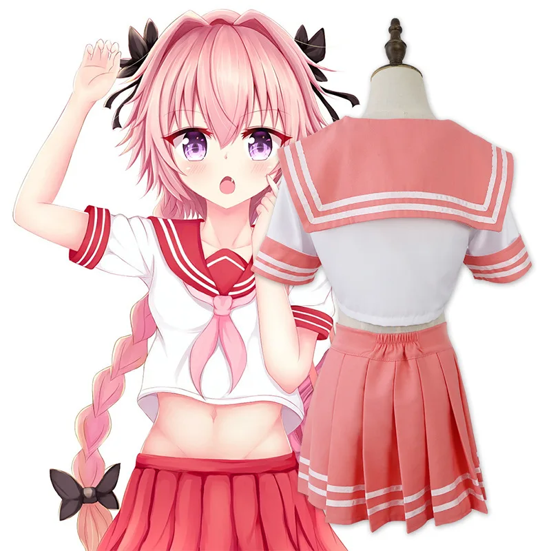 Costumes de Cosplay Poudlard Fate Apocrypha Astolfo, uniforme scolaire japonais, robe de carnaval d'halloween pour femme, tenue de marin de demoiselle d'honneur