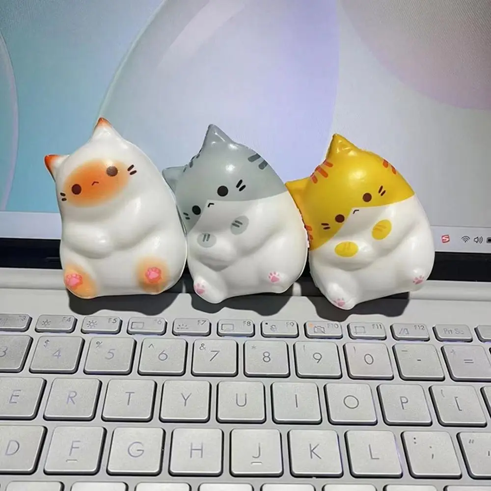 Jouets à presser pour chat de dessin animé Kawaii, poupée de décompression à rebond lent, mignon, anti-Stress, jouet d'anxiété