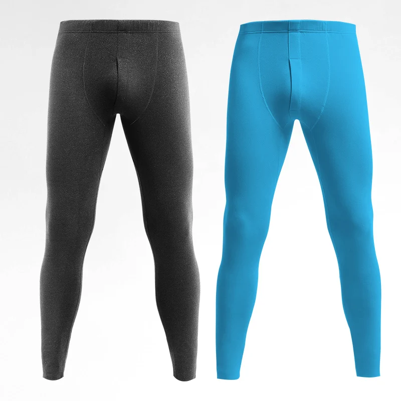 

1pc Modal men's long johns, men's warm - keeping pants, comfortable for sports and worn as inner layer, suitable for autumn