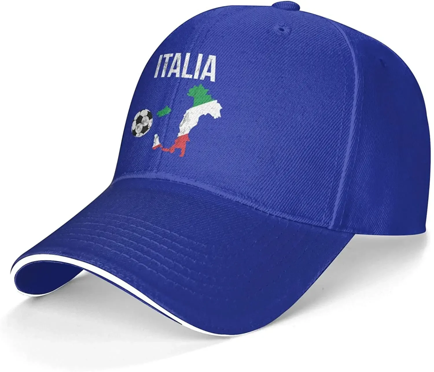 Italia Italy Italian Flag Football Classics Dad Hat Baseball Cap Adjustable Polo Trucker Unisex Style Headwear