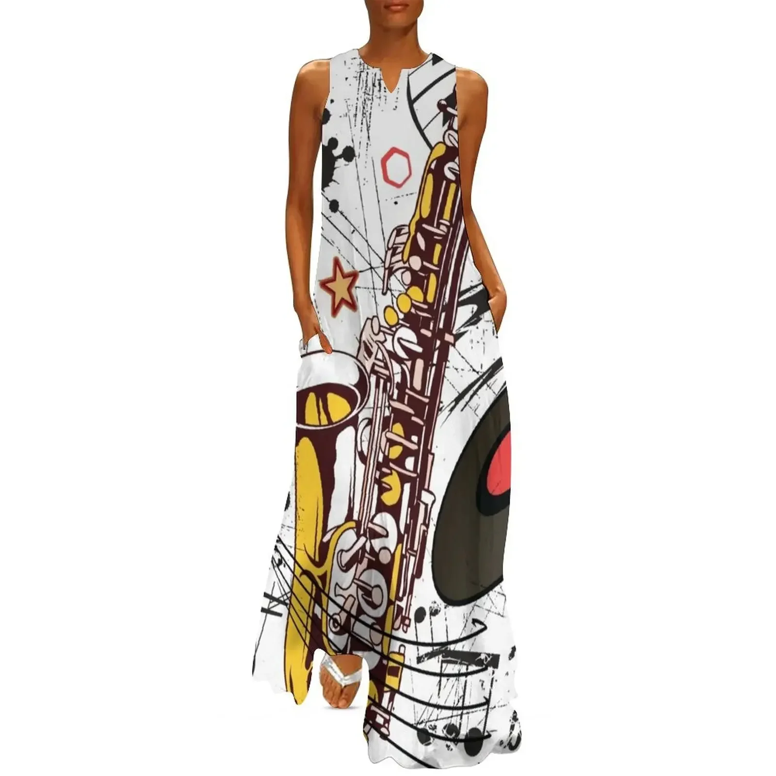 

Sax Tunes Long Dress prom dress 2025 Woman clothes elegant dresses for women Dress