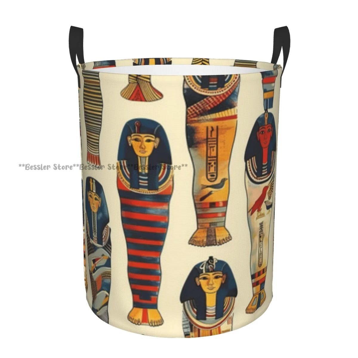 Laundry Basket Ancient Egyptian Pharaohs Dirty Clothes Storage Bucket Wardrobe Clothing Organizer Hamper