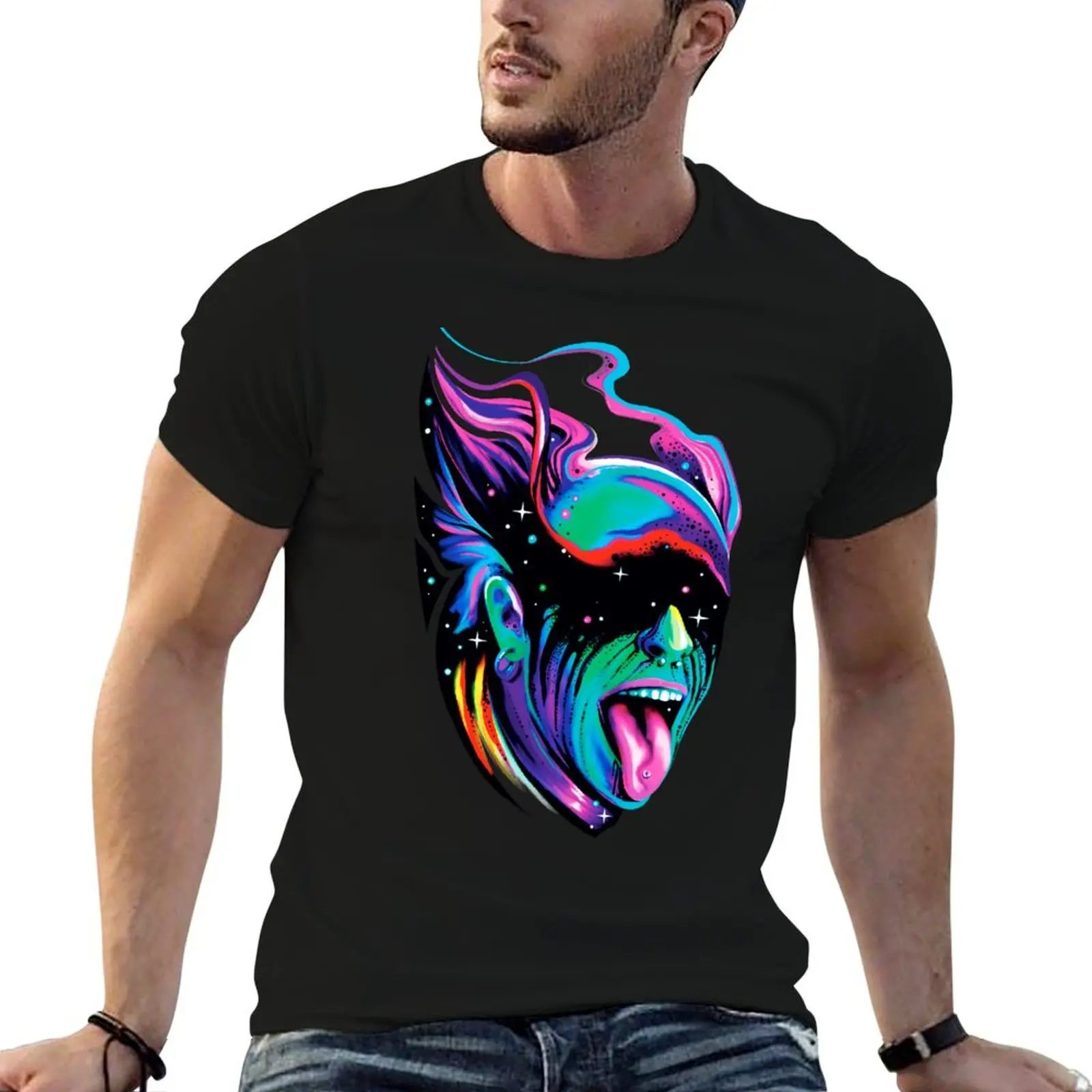 

Electro Galaxy, Star, Music, universe, Flint cosmic T-Shirt t shirt man casual man t shirt luxury funny t shirts cotton T-shirt