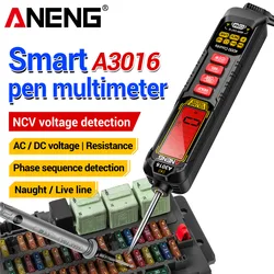 ANENG A3016 Mini Smart Pen Multimeter Digital AC/DC Voltage NCV Voltage Induction Backlight Car Diagnostic Probe Detector Pen