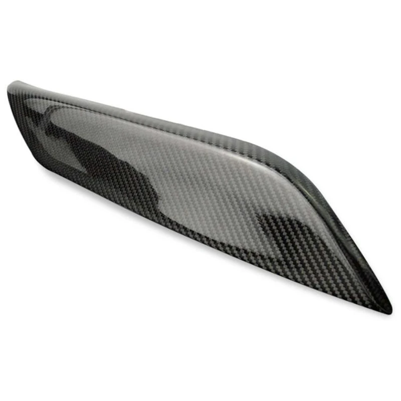 Black Carbon Fiber Headlight Eyelids Covers for 2003-2008 350Z Fairlady Z Z33 (Pack of 2)