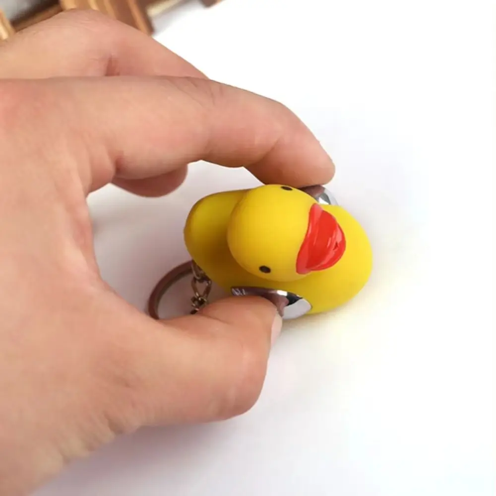 Creative Safe Fun Electric Prank Interesting Interactive Shocking Ducks Keychain Funny Yellow Duck Joke Gadget Home Decor