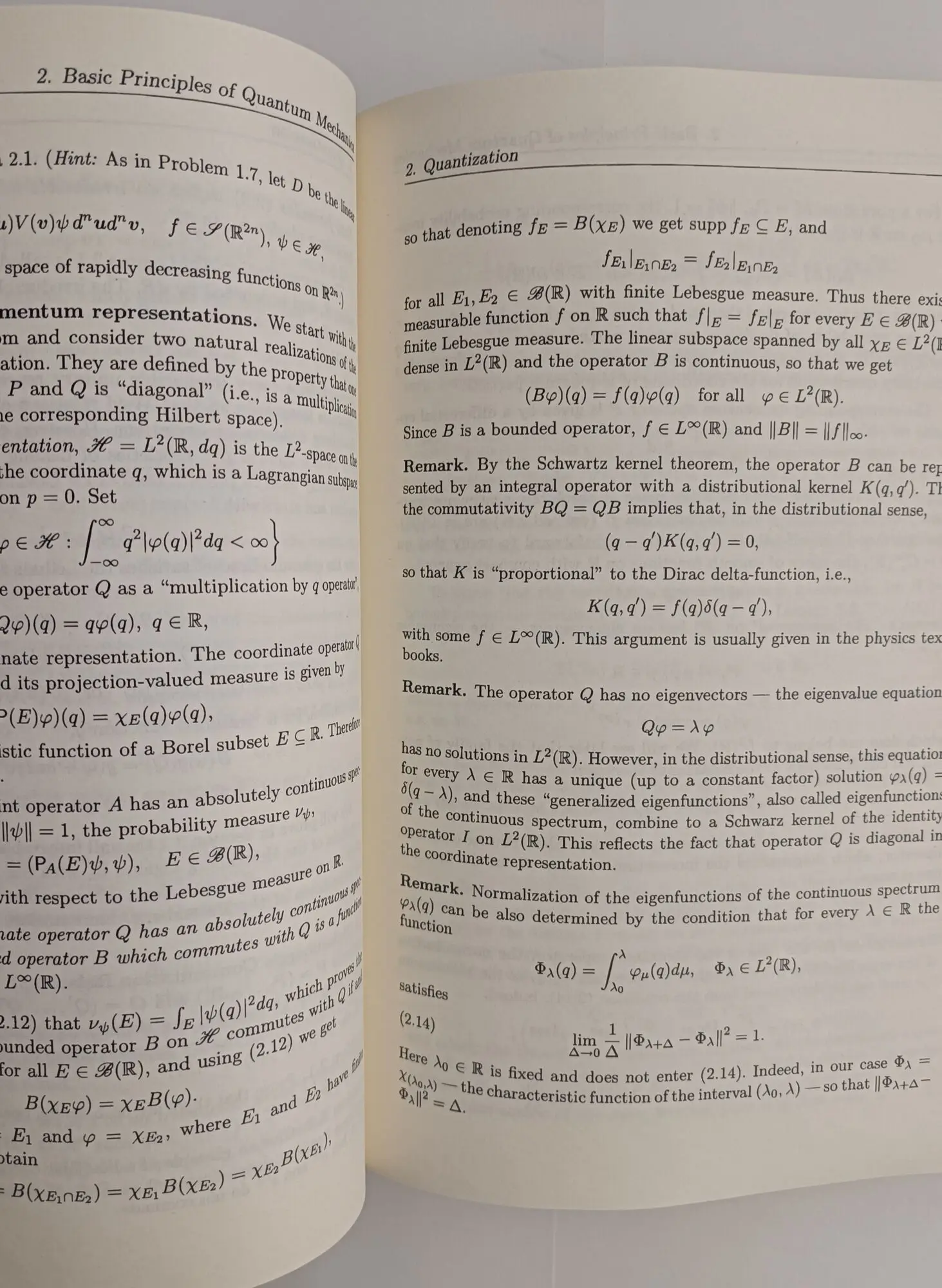 Quantum Mechanics For Mathematicians