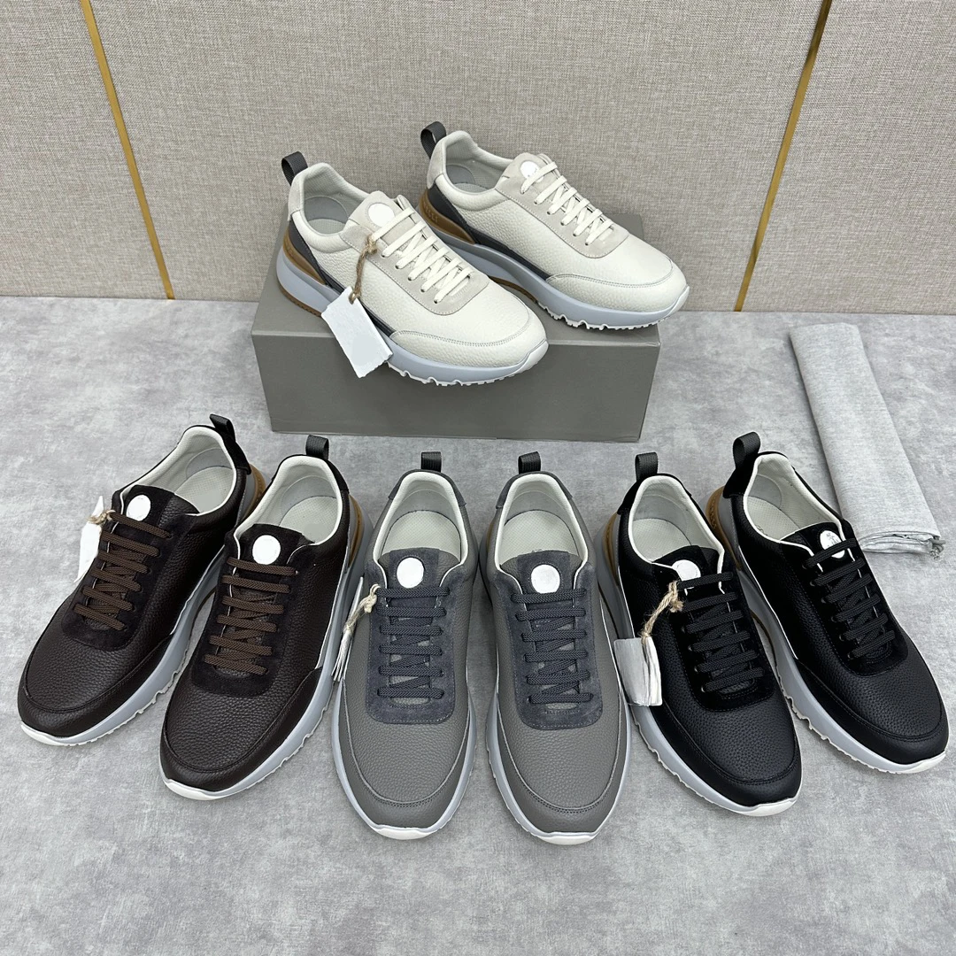 

NIGO Luxury Cowhide Colorblocking Low-top Sneakers Fashion Trend Comfortable Lace-up Shoes #NGSH1125