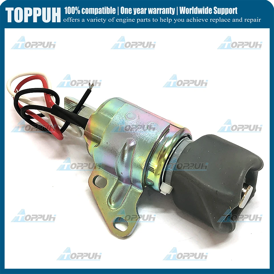 12V SA-4899-12 Fuel Shutoff Solenoid for Kubota D722 Z482 D902 Super Mini Engine