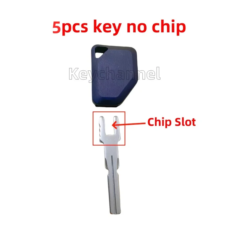 Keychannel 5pcs Transponder Key Shell Chip Head Case with Chip Place for Volvo Ignition Key Heavy Equipment Excavator Key