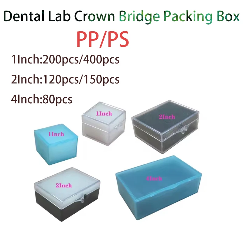 

Dental Lab Plastic Tooth Crown Bridge Packing Box 1 Inch 2 Inch 4 Inch with Sponge Tooth Mold Box Storage Case