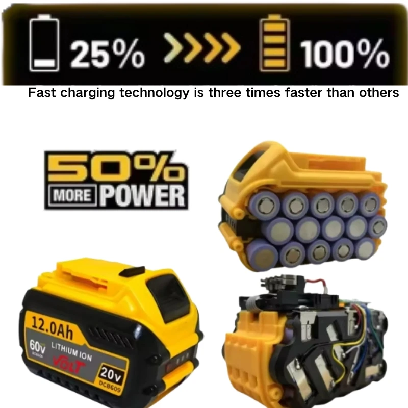 

Replacement battery for original DeWalt 60V MAX lithium-ion battery for DeWalt DCB547-XJ DCB201 for Flexvolt tool battery18.0Ah