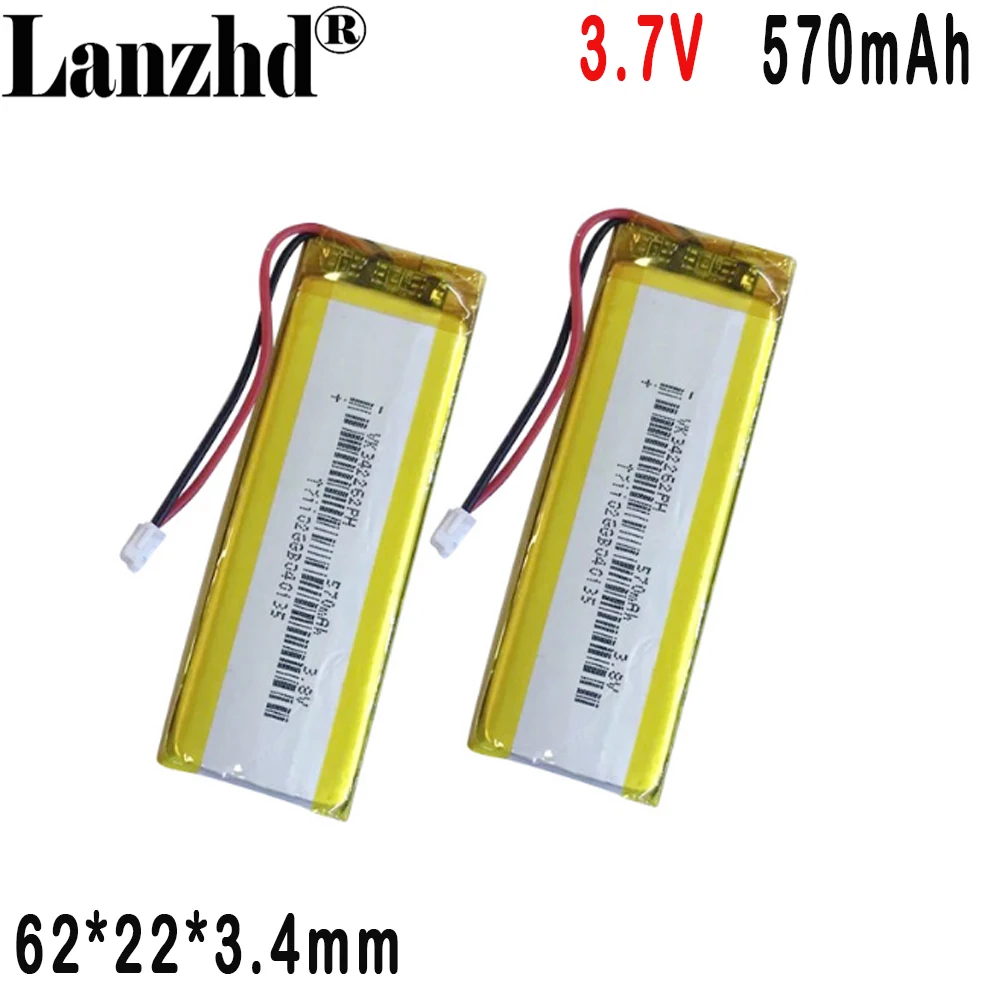 342262 Polymer lithium Battery 3.7V 570mAh For smart wearable massage instrument point reading pen