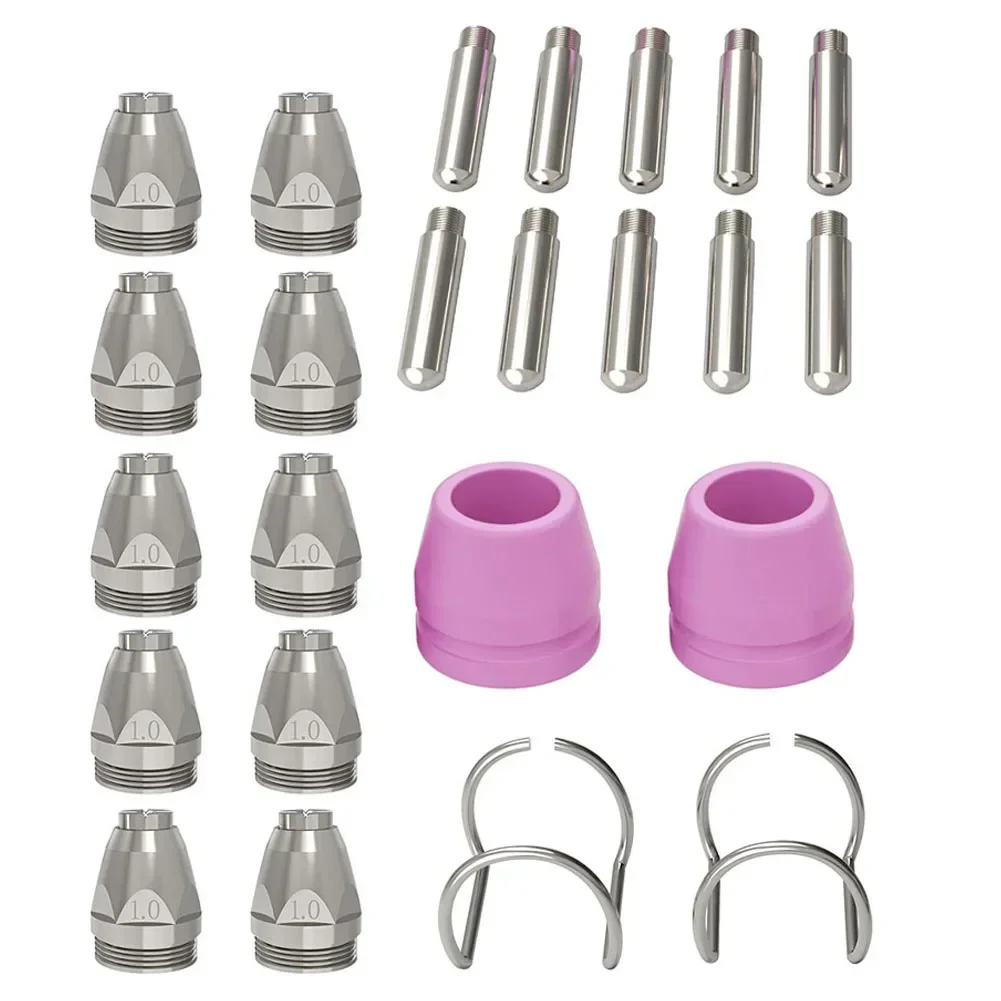 

24Pcs Plasma Cutter Torch Consumables Replacement AG-60 Plasma Cutting Nozzle Accessories High-quality Welding Tool Parts