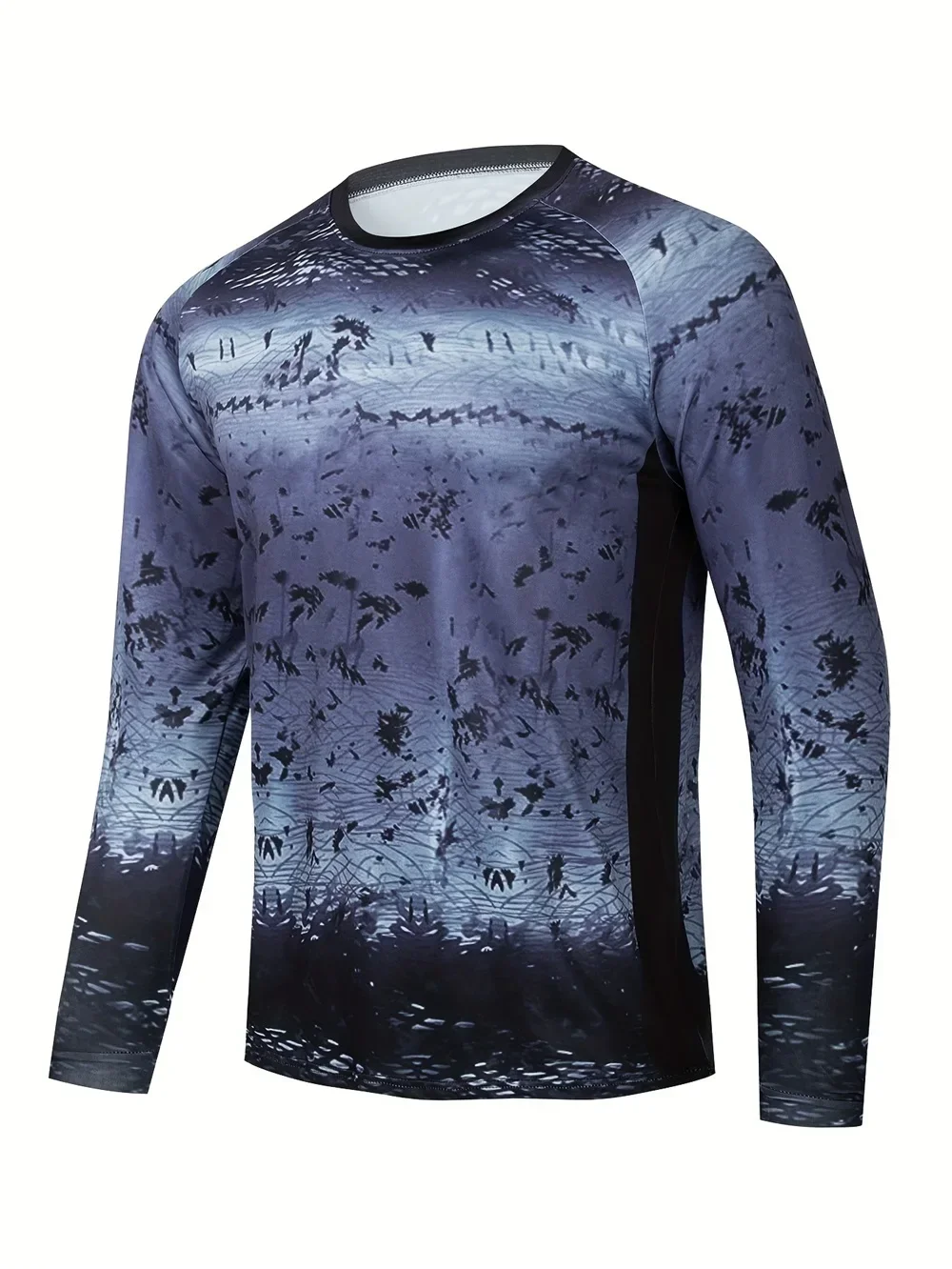 تي شيرت رجالي ناعم بأكمام طويلة لصيد السمك للحماية من أشعة الشمس فوق البنفسجية كاجوال الأداء تي شيرت رياضي خارجي #2
