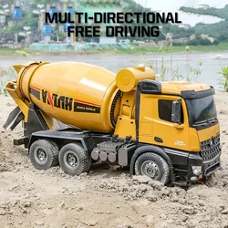 Huina 1:14 10ch Concrete Mixer Truck Remote Control Excavator 2.4g Wireless Remote Control Engineering Truck 1574 Toy Gifts