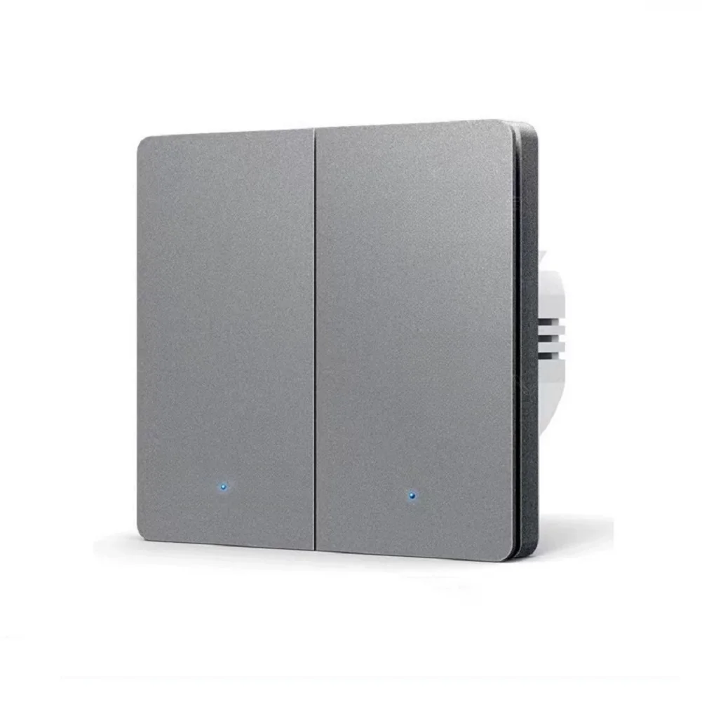 For ZigBee 3.0 Two-Gang Wall Light Switch for Tuya Platform Supports Multi Device Voice Activation and Local Button Use