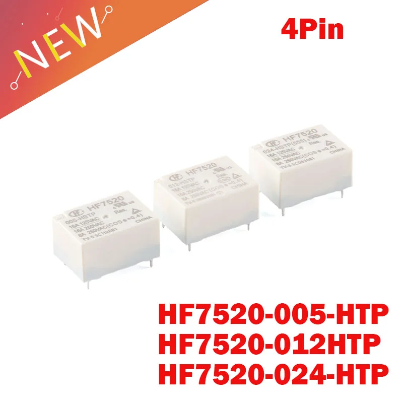 

100% New Relay HF7520 005-HTP HF7520 012-HTP HF7520 024-HTP HF7520-012-HTP HF7520-009-HTP HF7520 012 HTP 9V 12V 4PIN 16A