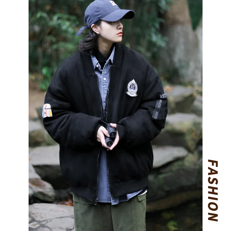 

Двусторонняя утепленная мужская пуховая куртка в стиле ретро, повседневная теплая одежда для пар, американская мода для отдыха