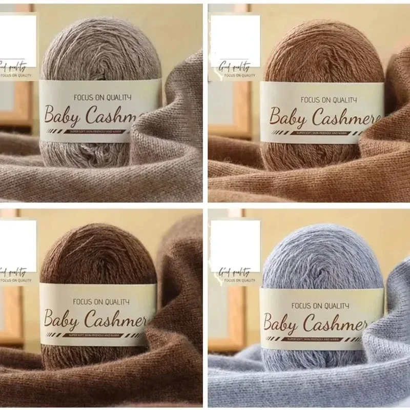 50g/roll Soft Wool Yarn, Cashmere Slender Knitted Yarn, Mohair, DIY Handwoven Scarf, Hat, Yarns for Knitting and Crochet Thread
