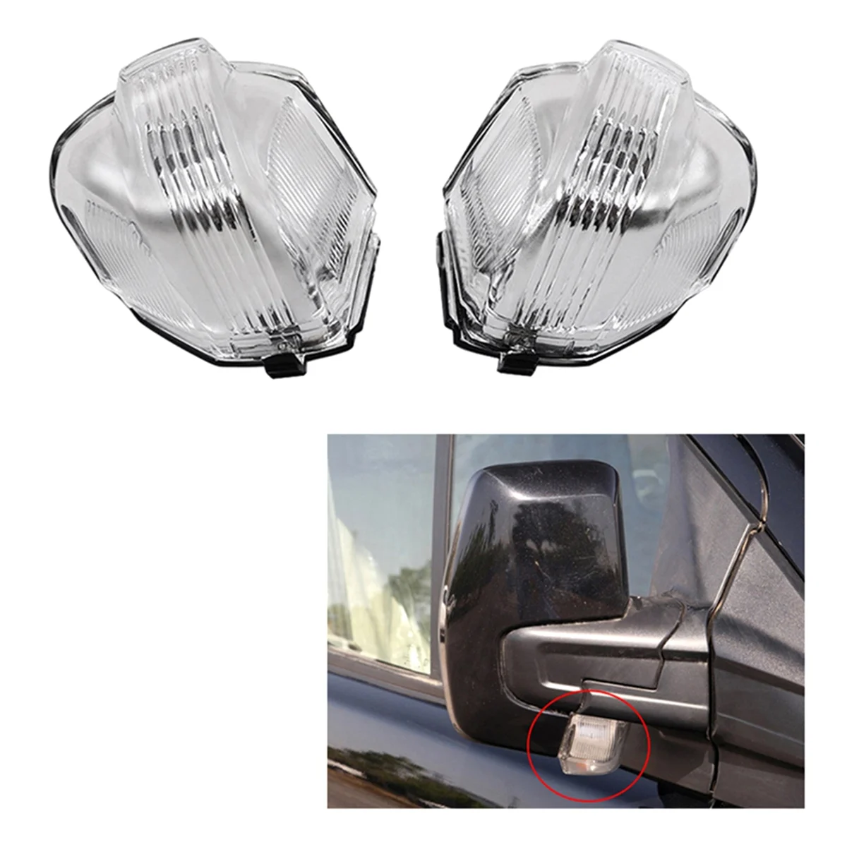 For Ford Transit Custom 2012+ Left & Right Side Rearview Mirror Clear Indicator Lens BK21-13B381-AA 1776499