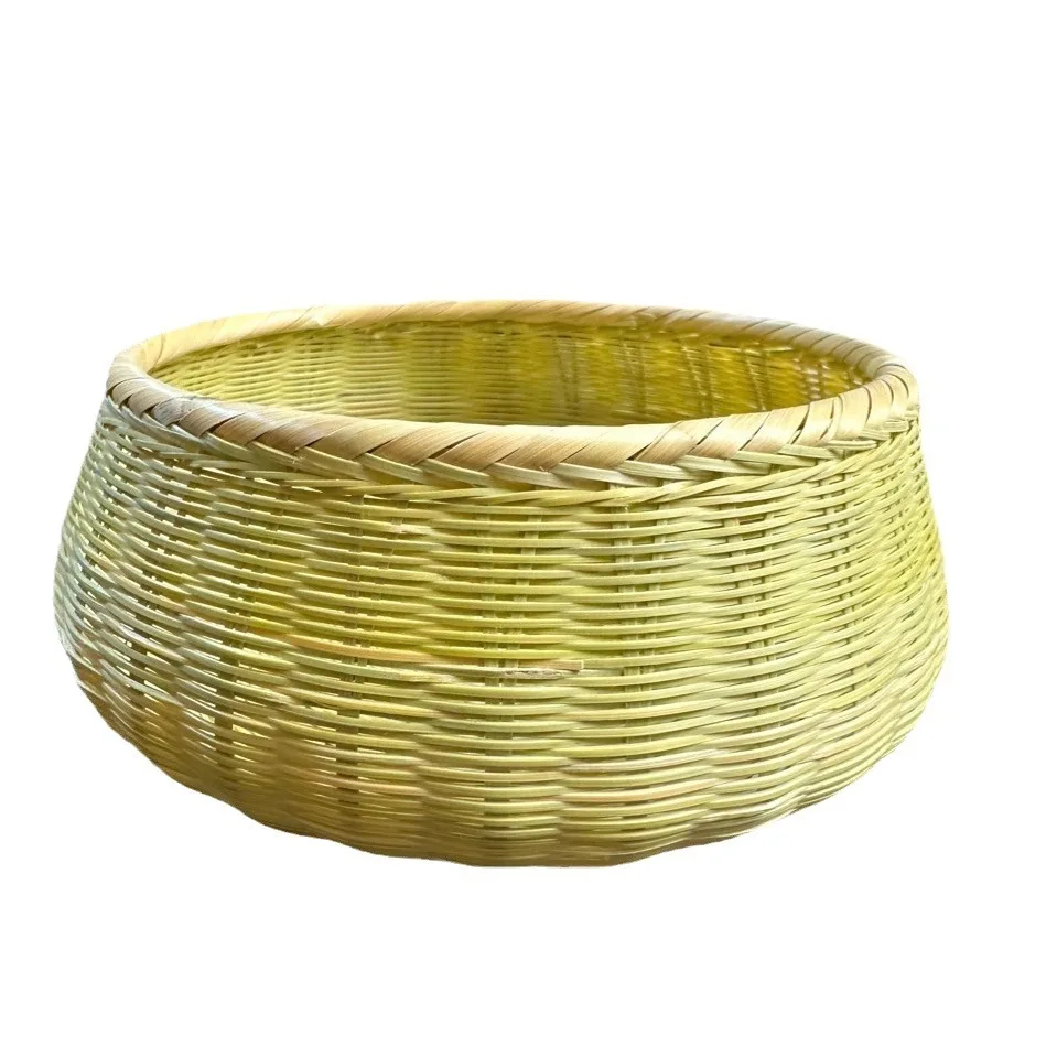 

Boutique filament bamboo woven small fruit basket Go basket Dim sum basket