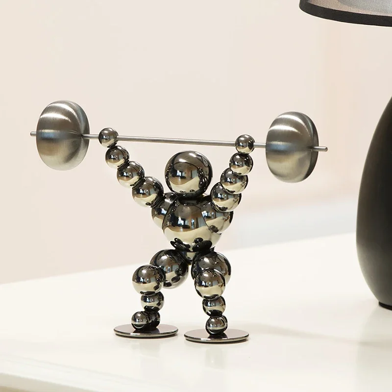 

Креативные настольные украшения, статуя из нержавеющей стали, декор комнаты, абстрактная фигурка, модель ремесла, украшение скульптуры, скандинавские подарки