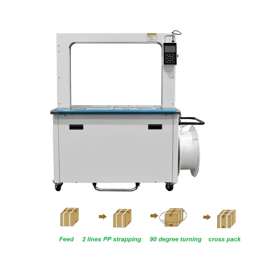 S Strap Plastic Belt Box Carton Wrapping Strapping MachineD-860H High Speed Automatic