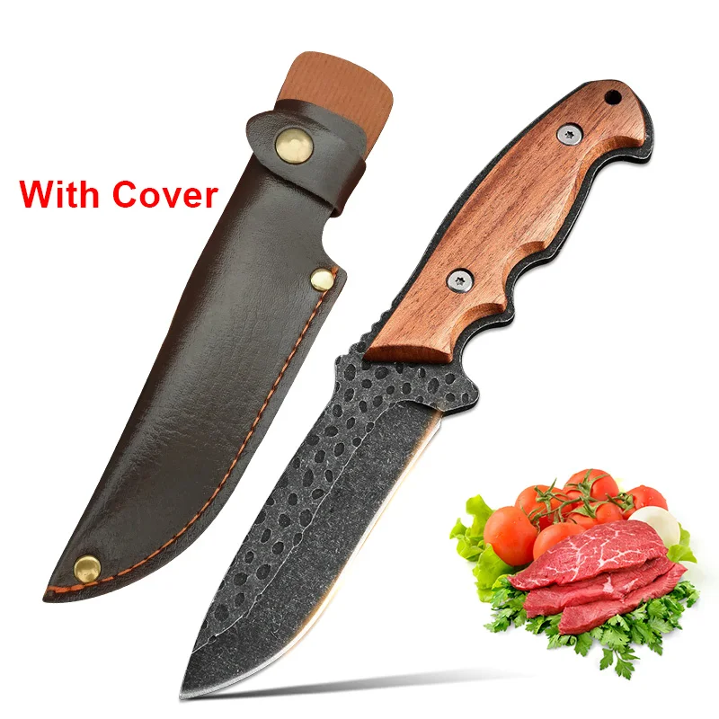 5INCH Forged Boning Knife Sharp Chef Butcher Knife Wood Handle Slicing Cutting Fruit Knife Cooking Paring Fruit Kitchen Knives