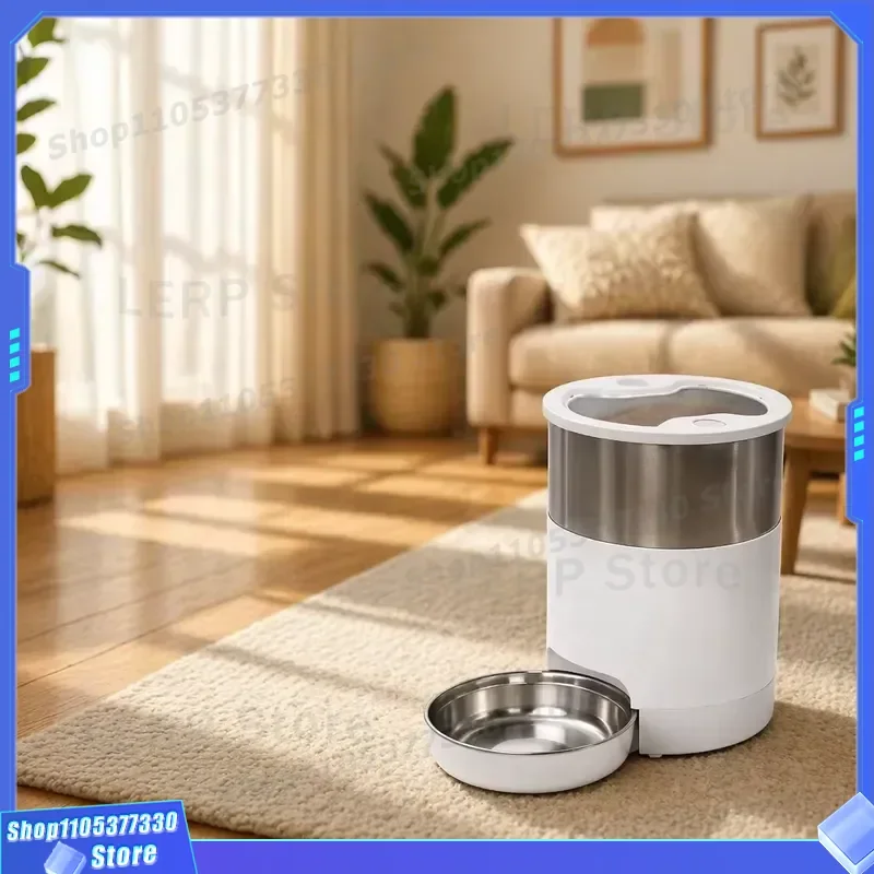Automatic Gravity Cat Feeder 2 in 1 Pet Food Bowl and Water Dispenser Dog Drinking Fountain Supplies for Small Medium Pets 2
