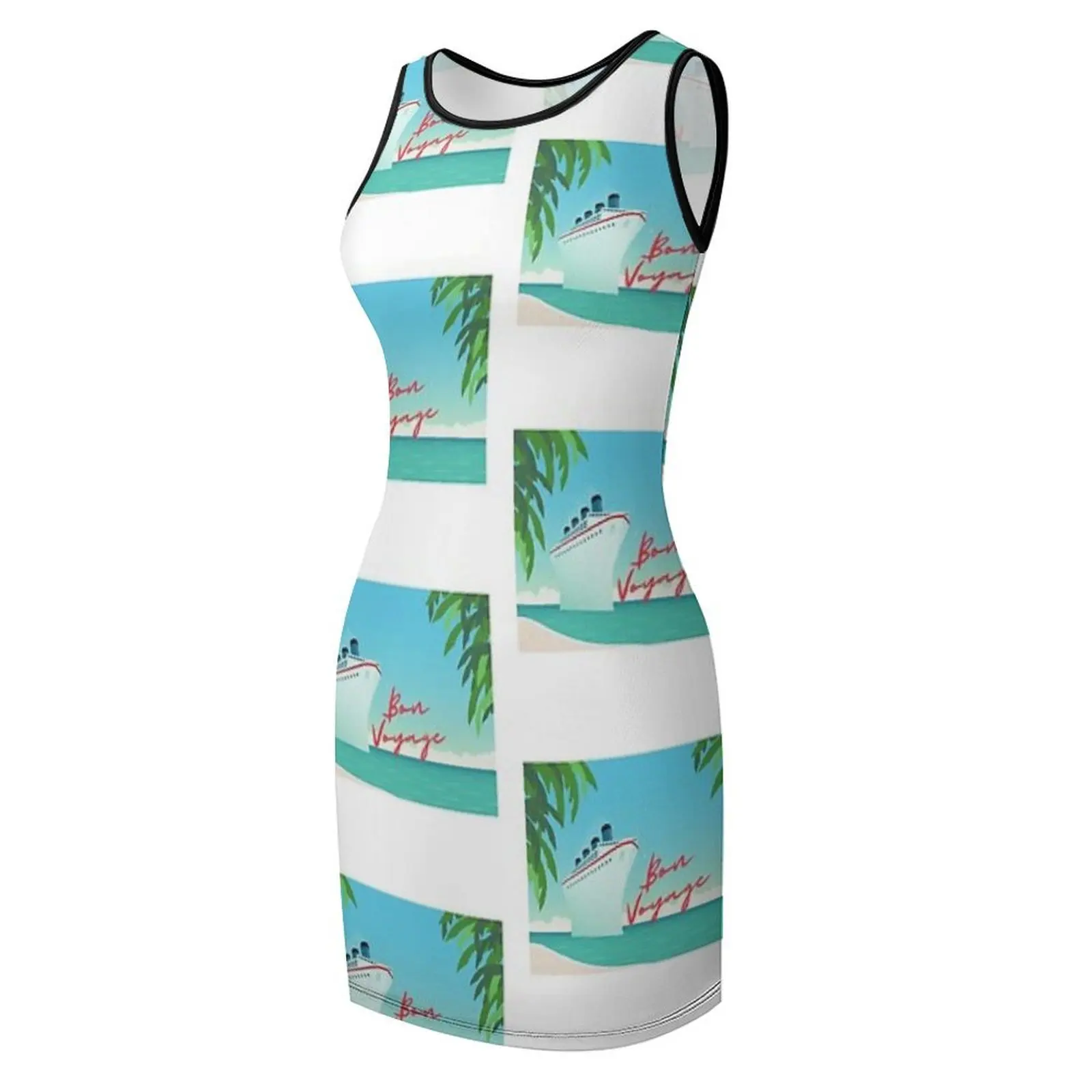Bon Voyage Abito estivo senza maniche da donna, abito da festa da donna di lusso, abito da ballo da sera, donna estate 2025