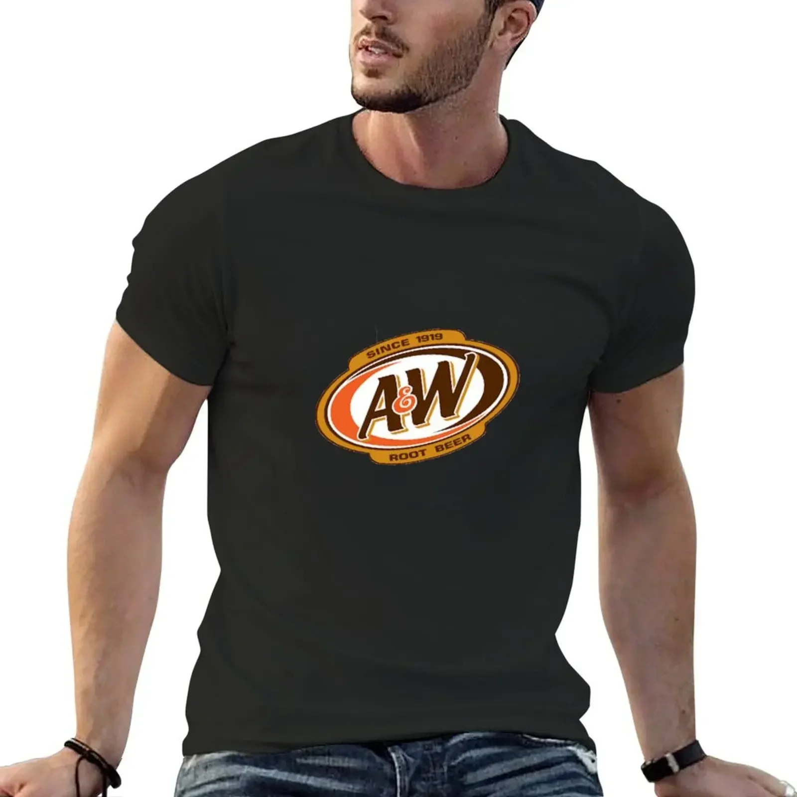 

A&W Root Beer Logo Since 1919 T-Shirt graphics tops anime tshirt oversizeds black t-shirts for men