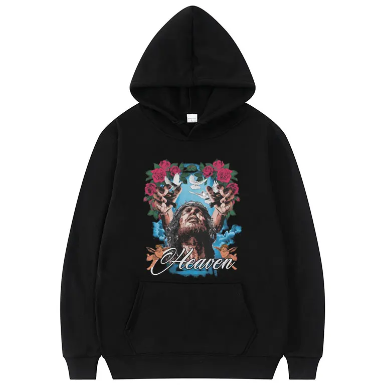 

Christian Religious Jesus Graphic Hoodie Men Women Fashion Oversized Pullover Hoodies Male Vintage Casual Fleece Cotton Hoodies