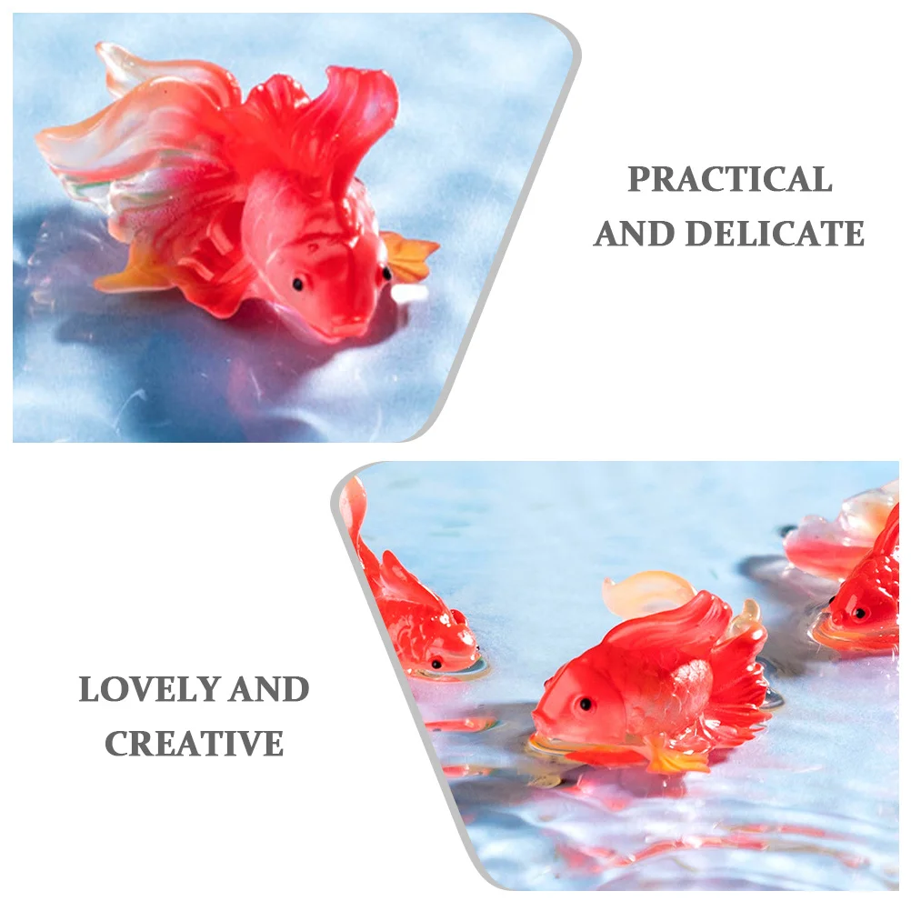 

3Pcs Miniature Goldfish Koi Fish Figurines Resin Aquarium Decorations DIY Fish Tank Ornaments Home Office Garden Landscape