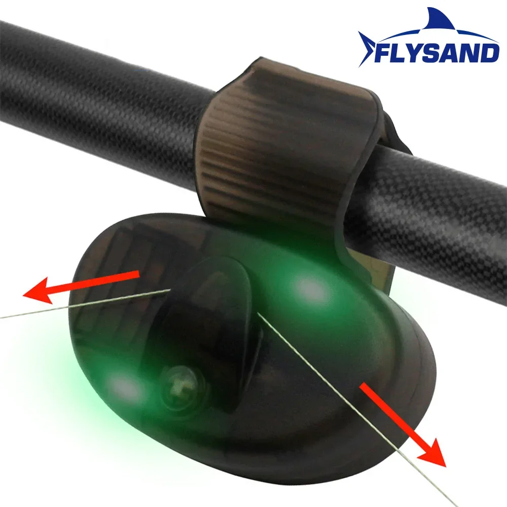 FLYSAND Fishing Fish Bite Alarm Electronic Buzzer Fishing Rod Loud Siren Daytime Night LED Indicator With Battery