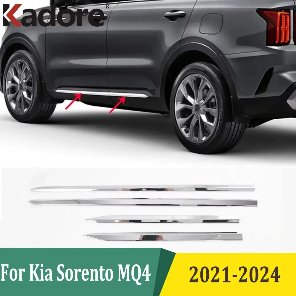 

Для Kia Sorento MQ4 2021-2023 2024, хромированная крышка корпуса боковой двери, защита от царапин, внешние аксессуары