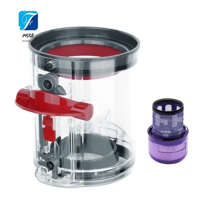 A55F-Dust Bin Replacement For Dyson V12 V10SLIM SV18 SV20 Vacuum Cleaner Canister Dust Bucket Collector With Hepa Filter