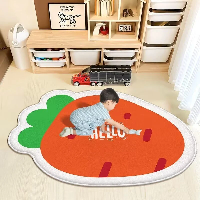 Cute Cartoon Living Room Decoration Carpet Irregular Bedroom Bedside Plush Carpets Fluffy Soft Home Children's Room Thicken Rug