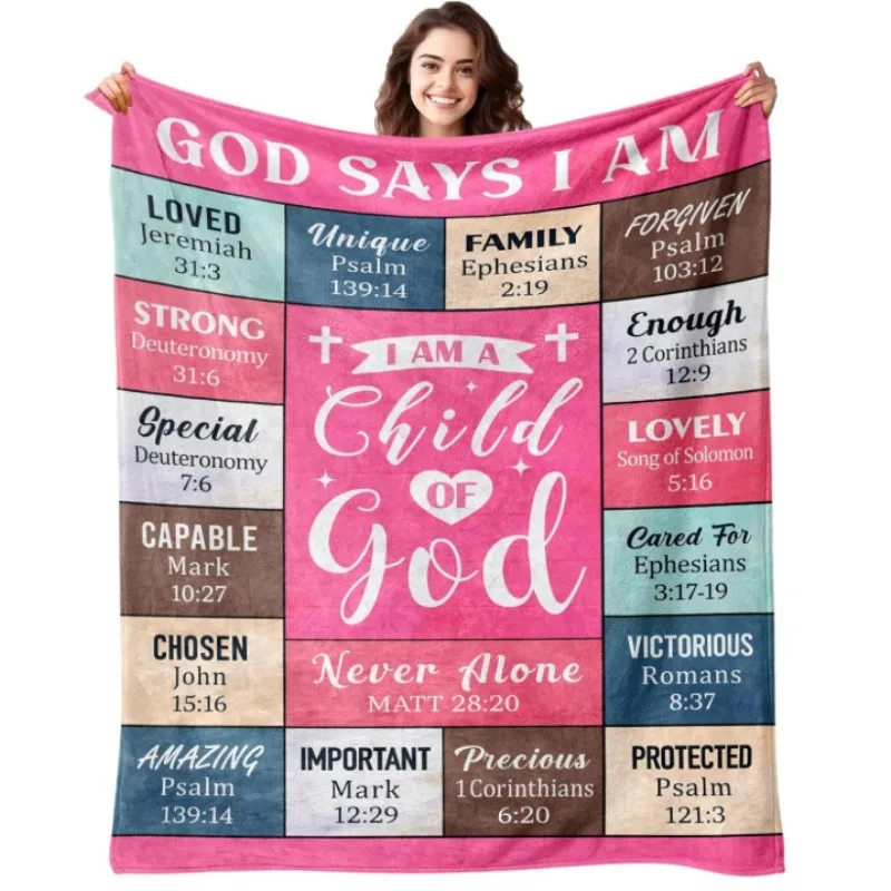 

Christian Gifts for Women - I Am a Son of God Blanket - Christian Blanket for Women and Girls - Birthday, Christmas