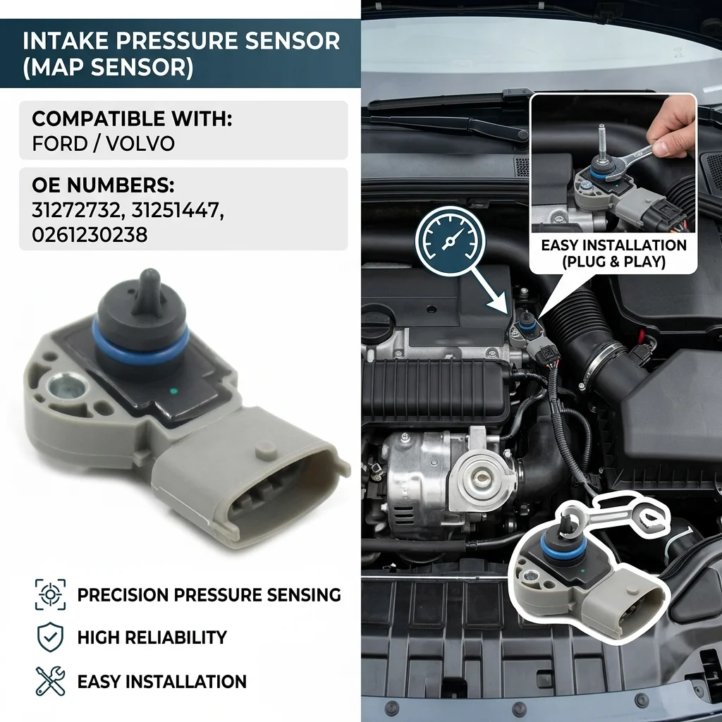 

MAP Sensor 31272732 0261230238 31251447 Intake Pressure Sensor for Volvo Ford Land Rover 1503280 6G9N-12B676-AB 0 261 230 238