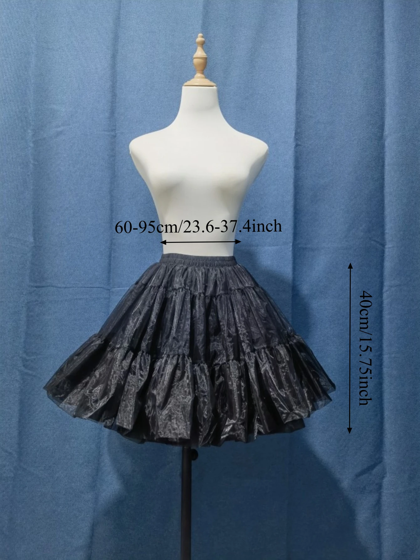 Lange bauschige Röcke 40/60/80CM Mädchen Mode Tutu-Rock Damen Einfarbiger Ballkleid-Brautpetticoat Weißer Hochzeitskleid-Unterrock Erwachsene – Detail 1