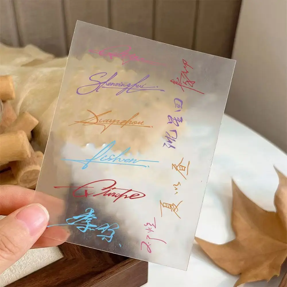 3Pcs  Love and Deepspace Character Stickers Xavier Rafayel Zayne Sylus Caleb Handwritten Signature Transparent Decals