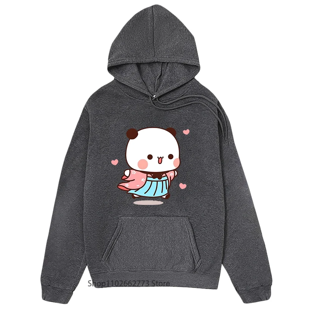 

Cute Bubu Coslaying Hanbok Costume Kawaii Graphic Hoodies Cartoon Funny Panda Bear Print Sweatshirts Women/Men Top Girls Clothes