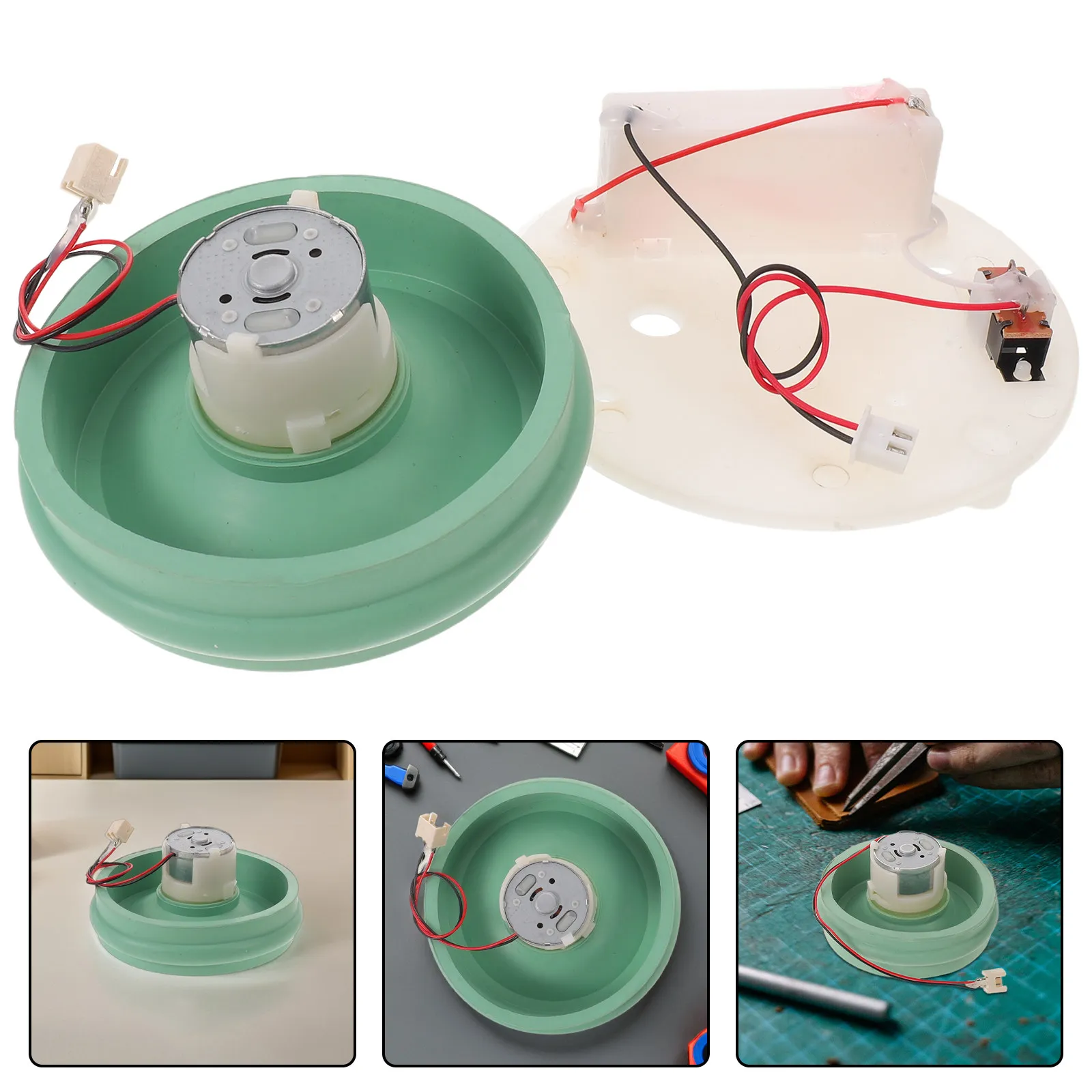 

Snow Globe Motor Base Mini Electric Flake Motor Assembly Battery Powered Quiet for 120Mm Glass Globe DIY Replacement Mechanism