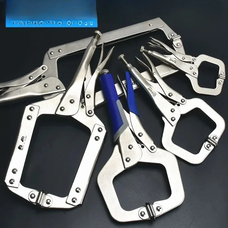 

German imported industrial grade pliers, C-type pressure pliers, heavy-duty pliers, tool wood